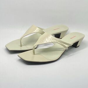 THE ROW Green Thong Heeled Sandals size 37.5